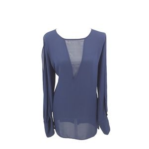 Express Sheer Open Sleeve Tunic Blouse Sz L NWOT